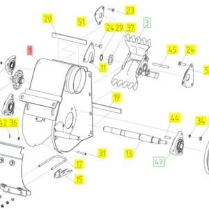 Oryginalna klapa kontrolna o numerze katalogowym 100039983, stosowana w kombajnach zbożowych marki Rostselmash schemat.