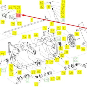 Oryginalna płytka mocująca o numerze katalogowym 100040199, stosowana w kombajnach zbożowych marki Rostselmash schemat.
