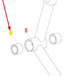 Oryginalna tuleja ustalająca o numerze katalogowym 100041472, stosowana w kombajnach zbożowych marki Rostselmash schemat.