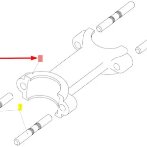 Oryginalne zawieszenie sita dolnego o numerze katalogowym 100041882, stosowane w kombajnach zbożowych marki Rostselmash- schemat.
