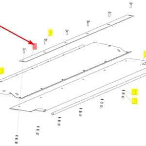 Oryginalna listwa mocująca o numerze katalogowym 100042165, stosowana w kombajnach zbożowych marki Rostselmash schemat.