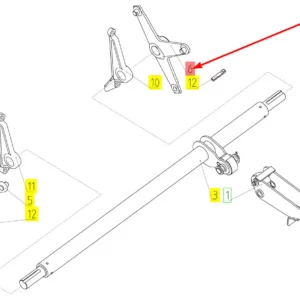 Oryginalne ramię mocujące o numerze katalogowym 100044226, stosowane w kombajnach zbożowych marki Rostselmash schemat.