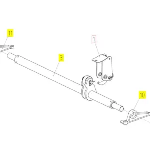 Oryginalny klin z noskiem o numerze katalogowym 100044229, stosowany w kombajnach zbożowych marki Rostselmash schemat.