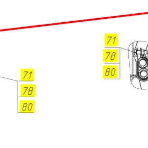 Oryginalna opaska mocowania przewodów o numerze katalogowym 100045608, stosowana w kombajnach zbożowych marki Rostselmash schemat.