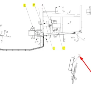 Oryginalny zespół diod o numerze katalogowym 100046216, stosowany w kombajnach zbożowych marki Rostselmash schemat.