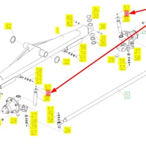 Oryginalne wieko tuleji zwrotnicy o numerze katalogowym 100048802, stosowane w kombajnach zbożowych marki Rostselmash.