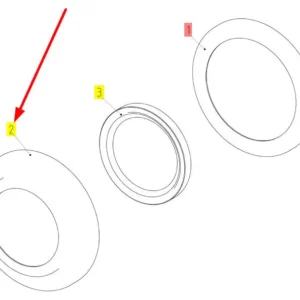 Oryginalne jarzmo o numerze katalogowym 100049092, stosowane w  kombajnach zbożowych marki Rostselsmash schemat