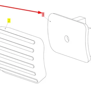 Oryginalna stopka lewa dźwigni padału hamulca o numerze katalogowym 100051044, stosowana w kombajnach zbożowych marki Rostselmash schemat.