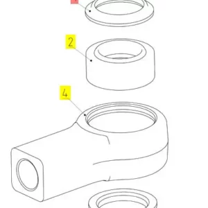 Oryginalny pierścień zabezpieczający o numerze katalgoowym 100055578, stosowany w kombajnach zbożowych marki Rostselmash schemat.
