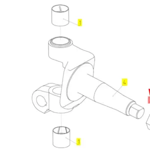 Oryginalna nakrętka zwrotnicy o numerze katalgowym 100055602, stosowana w kombajnach zbożowych marki Rostselmash schemat