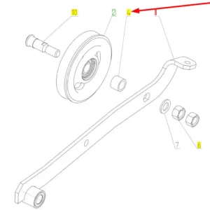 Oryginalna tuleja koła pasowego o numerze katalogowym 100057952, stosowana w kombajnach zbożowych marki Rostselmash schemat.