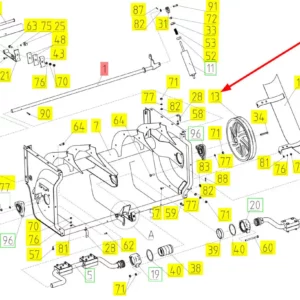 Oryginalne koło pasowe o numerze katalogowym 100067632, stosowane w kombajnach zbożowych marki Rostselmash schemat.