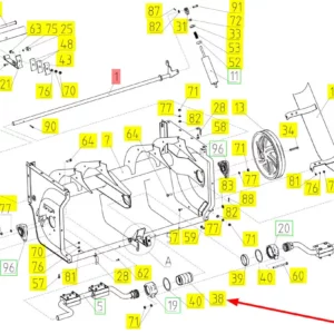 Oryginalna tuleja mocująca o numerze katalogowym 100074970, stosowana w kombajnach zbożowych marki Rostselmash schemat.