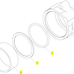 Oryginalna obudowa mocowania wałka o numerze katalogowym 100075000, stosowana w kombajnach zbożowych marki Rostselmash schemat.