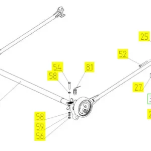 Oryginalna śruba sześciokątna M12 x 40 o numerze katalogowym 100094163, stosowana w kombajnach zbożowych marki Rostselmash- schemat.