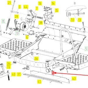 Oryginalny klakson o numerze katalogowym 100095716, stosowany w kombajnach zbożowych marki Rostselmash schemat.