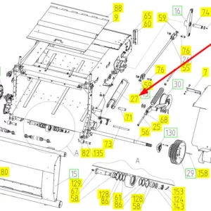 Oryginalna osłona siłownika o numerze katalogowym 100095894, stosowana w kombajnach zbożowych marki Rostselmash schemat.
