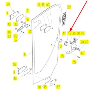 Oryginalna śruba o wymiarach M6 x 12, klasie twardości 4.8 i numerze katalogowym 100099917, stosowana w kombajnach zbożowych marki Rostselmash schemat.