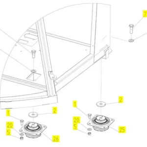 Oryginalna śruba o wymiarach M16 x 50 i numerze katalogowym 100102719, stosowana w kombajnach zbożowych marki Rostselmash.