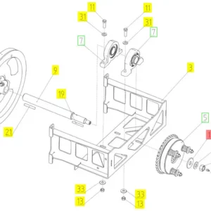 Oryginalna podkładka 20 x 5 o numerze katalogowym 100103265, stosowana w kombajnach zbożowych marki Rostselmash- schemat.