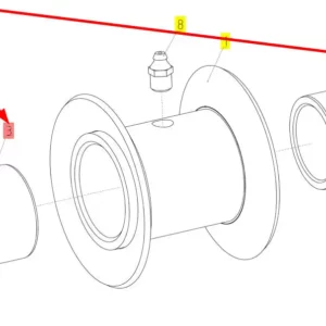 Oryginalne łożysko o numerze katalogowym 100107303, stosowane w hederach zbożowych marki Rostselmash schemat