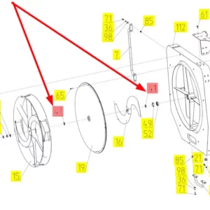 Oryginalna oodkładka 18 x 1,4 o numerze katalgoowym 100109176, stosowana w kombajnach zbożowych marki Rostselmash- schemat.