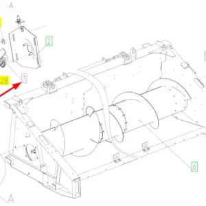 Oryginalna tuleja zabezpieczająca ślimak hederu o numerze katalogowym 100115116, stosowana w hederach marki Rostselmash- schemat.