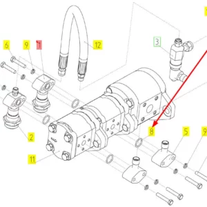 Oryginalny pierścień uszczelniający o numerze katalogowym 100115282, stosowany w kombajnach zbożowych marki Rostselmash schemat.