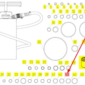 Oryginalny pierścień oring o numerze katalogowym 100117159, stososowany w kombajnach zbożowych marki Rostselmash. schemat