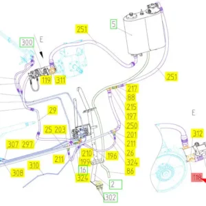 Oryginalny pierścień uszczelniający o numerze katalogowym 100119005, stosowany w kombajnach zbożowych marki Rostselmash schemat.