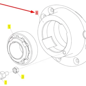 Oryginalna flansza o numerze katalogowym 100119874, stosowana w kombajnach zbożowych marki Rostselmash schemat.