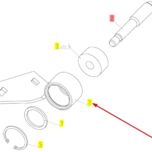 Oryginalne mocowanie tulei o numerze katalogowym 100121654, stosowane w kombajnach zbożowych marki Rostselmash schemat.
