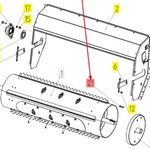Oryginalny wpust pryzmatyczny 10 x 8 x 50 o numerze katalogowym 100134774, stosowany w kombajnach zbożowych marki Rostselmash schemat.