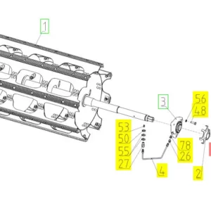 Oryginalny wpust pryzmatyczny  o wymiarach 16 x 10 x 160 i numerze katalogowym 100135708, stosowany w kombajnach zbożowych marki Rostselmash- schemat.