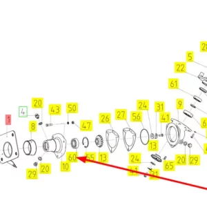 Oryginalne łożysko o numerze katalogowym 100144337, stosowane w kombajnach zbożowych marki Rostselmash schemat.