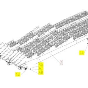 Oryginalna śruba o wymiarach M6 x 25 i numerze katalogowym 100150786, stosowana w kombajnach zbożowych marki Rostselmash schemat.