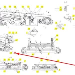 Oryginalne gniazdo elektryczne o numerze katalogowym 100151882, stosowane w kombajnach zbożowych marki Rostselmash schemat.