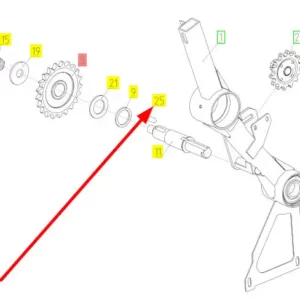 Oryginalny wpust pryzmatyczny o numerze katalogowym 100153437, stosowany w kombajnach zbożowych marki Rostselmash.