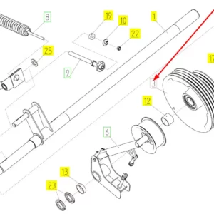 Oryginalne koło pasowe o numerze katalogowym 100159689, stosowane w kombajnach zbożowych marki Rostselmash schemat.