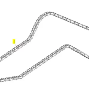 Oryginalna spinka łańcucha o numerze katalogowym 100160243, stosowana w kombajnach zbożowych marki Rostselmash schemat.