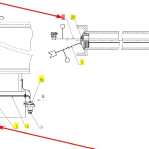 Oryginalna wiązka elektryczna akumulatora o numerze katalogowym 100161536, stosowana w kombajnach zbożowych marki Rostselmash schemat.