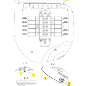 Oryginalna uszczelka mocowania przewodu o numerze katalogowym 100162305, stosowana w kombajnach zbożowych marki Rostselmash schemat.