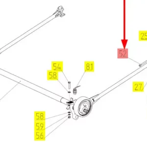 Oryginalna Śruba sześciokątna M10 x 85 o numerze katalogowym 100164227, stosowana w kombajnach zbożowych marki Rostselmash- schemat.