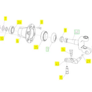 Oryginalna zawleczka prosta o wymiarze 6,3 x 63 i numerze katalogowym 100165545, stosowana w kombajnach zbożowych marki Rostselmash schemat