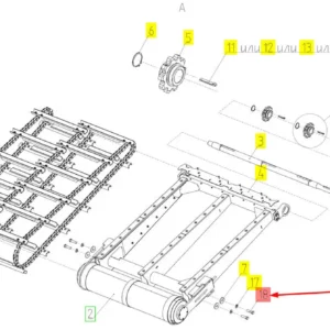 Oryginalna śruba M16x60 o numerze katalogowym 100165696, stosowana w kombajnach zbożowych marki Rostselmash.-schemat