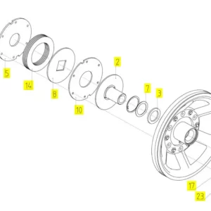 Oryginalna śruba M10 x 130 o numerze katalogowym 100165751, stosowana w kombajnach zbożowych marki Rostselmash schemat.