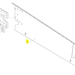 Oryginalny wspornik obudowy sita o numerze katalogowym 100165800, stosowany w kombajnach zbożowych marki Rostselmash- schemat.