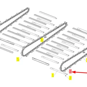 Oryginalna śruba o wymiarach M10 x 6 mm i numerze katalogowym 100168146, stosowana w kombajnach zbożowych marki Rostselmash. schemat