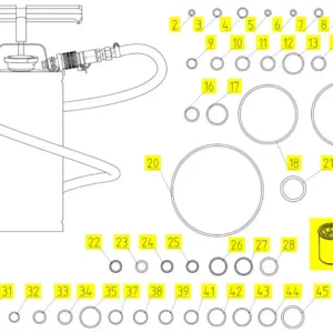 Oryginalny pierścień oring o numerze katalogowym 100168376, stosowany w kombajnach zbożowych marki Rostselmash. schemat
