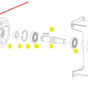 Oryginalna nakrętka koła pasowego M39 x 1,5 o numerze katalogowym 100174978, stosowana w kombajnach zbożowych marki Rostselmash schemat.